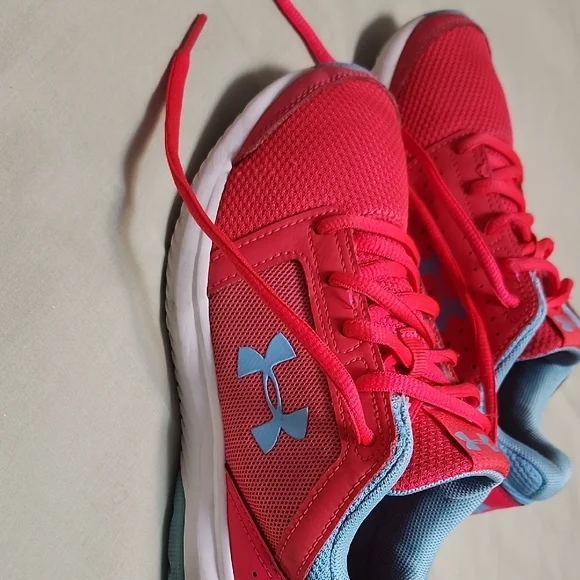 Under Armour Kids Red and Blue Sneakers - Picture 2 of 10